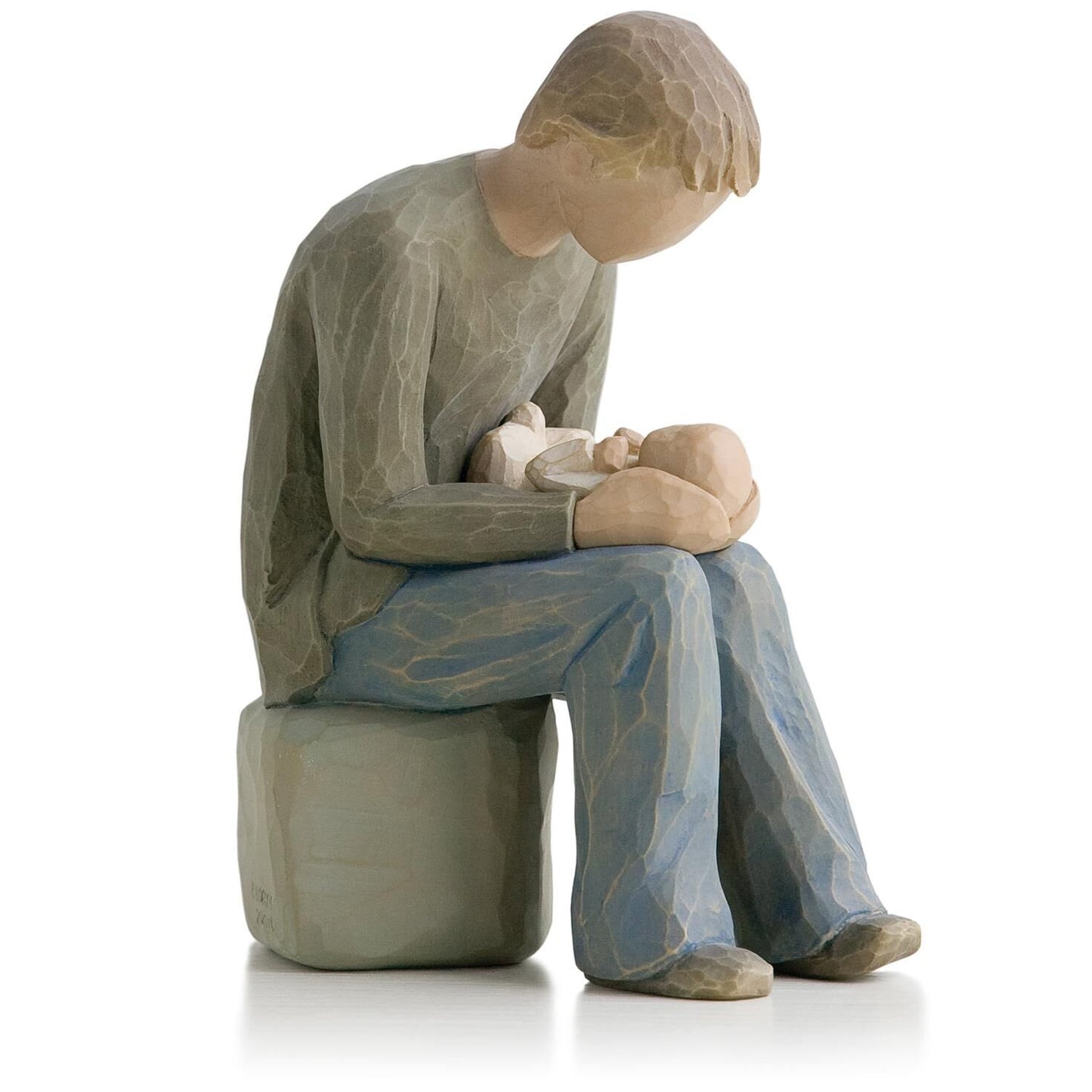 Willow Tree: New Dad - Father sitting holding Baby