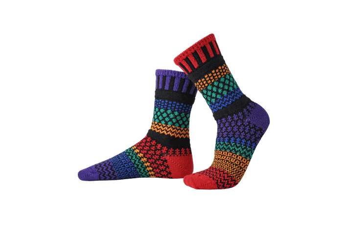 Gemstone - Medium - Mismatched Crew Socks - Solmate Socks