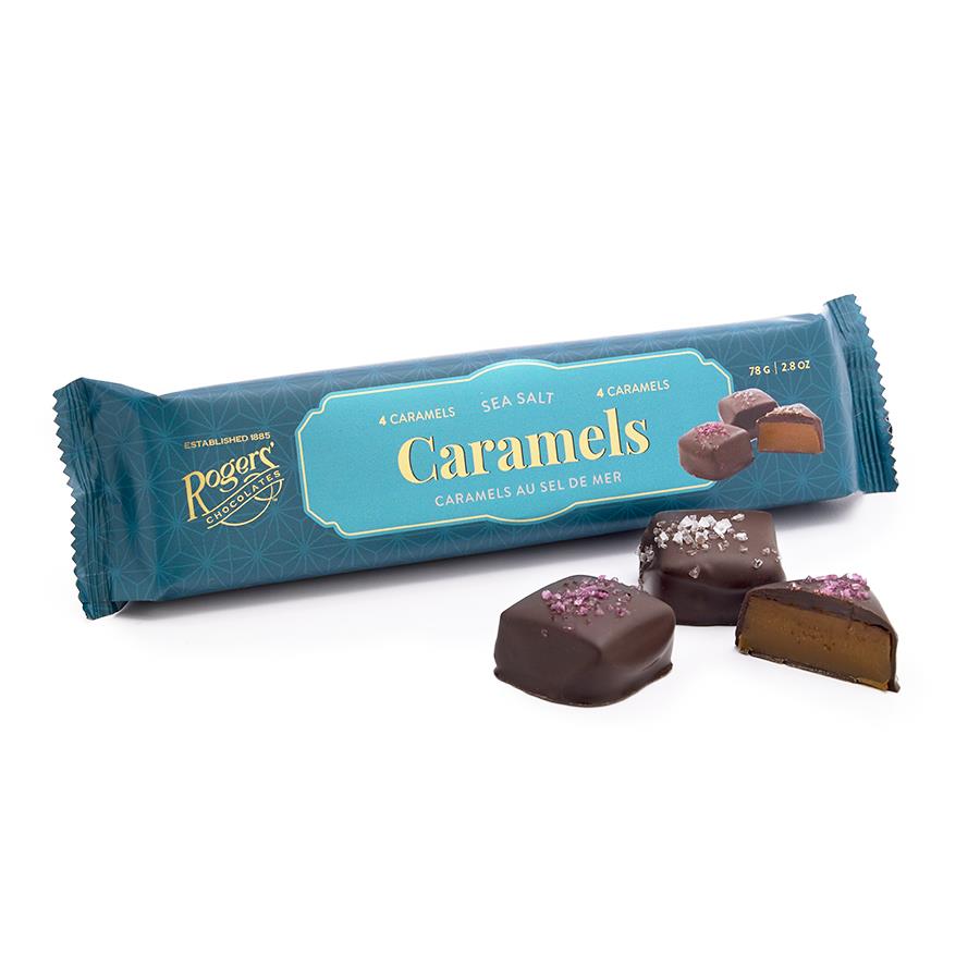 Sea Salt Caramels - Dark Chocolates in Sleeve Box - Rogers' Chocolates