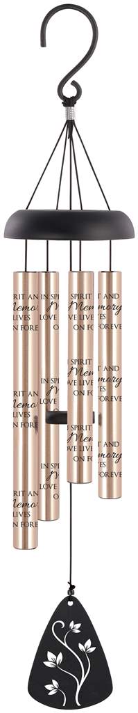 Wind Chime - 21" - In Memory - Silver Coloured Tubes - Memory Sonnet Series