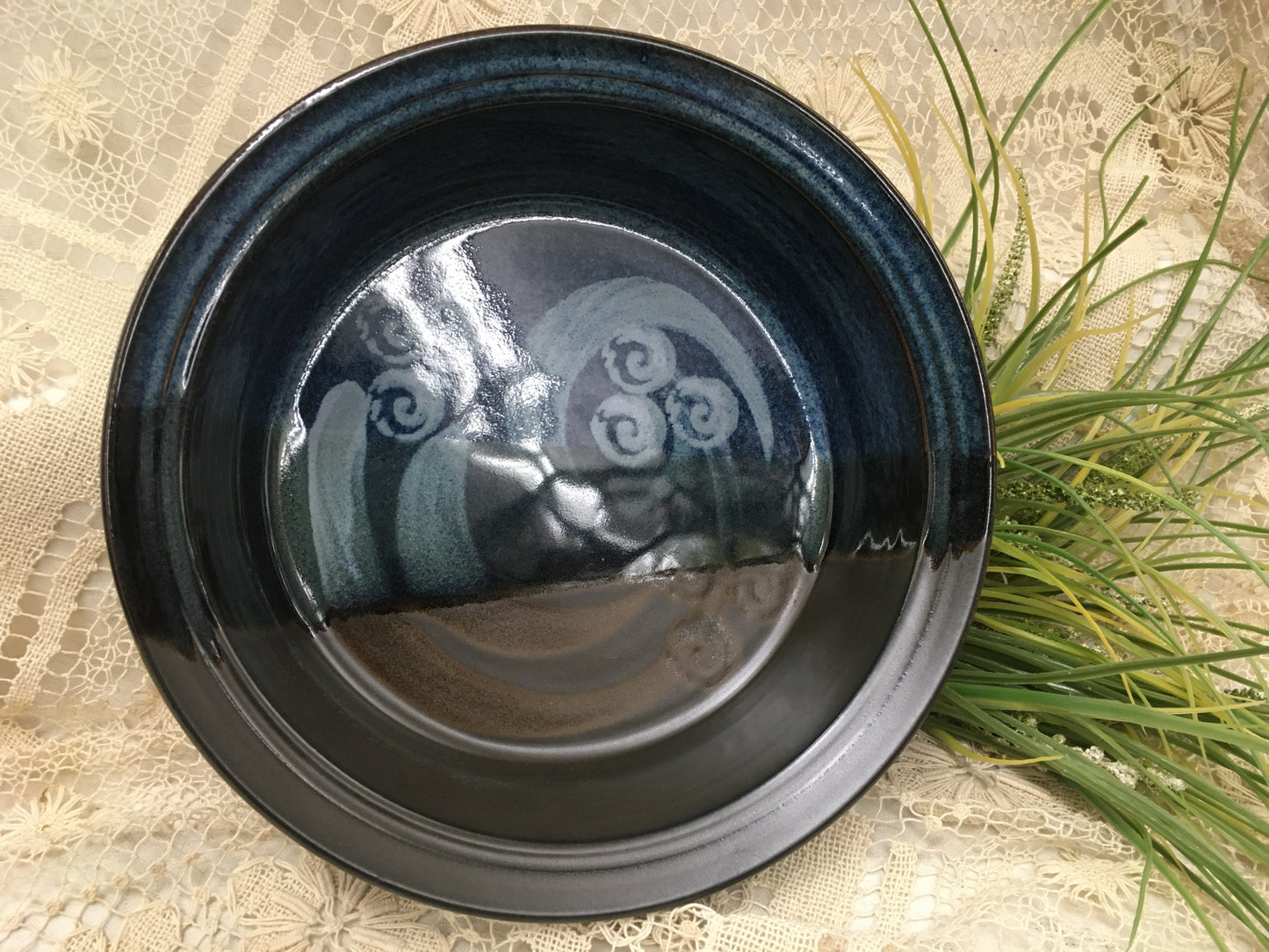 Veggie Bowl / Baker, Blue Stone - Pavlo Pottery - Canadian Handmade