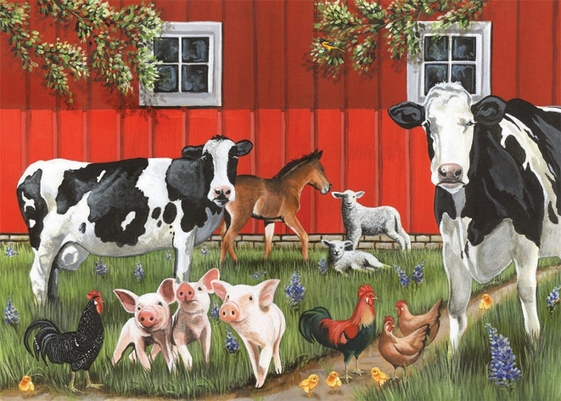 Tray Puzzle - Red Barn Farm - 35 pieces - Cobble Hill