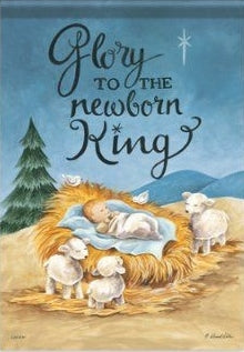 Newborn King - Nativity - Garden Flag - 12.5 " x 18"