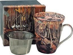 Tom Thomson - The Birch Grove - Canadian Artist - Single Fine Bone China Tea Mug/Cup in Collector Box - with Lid and Strainer