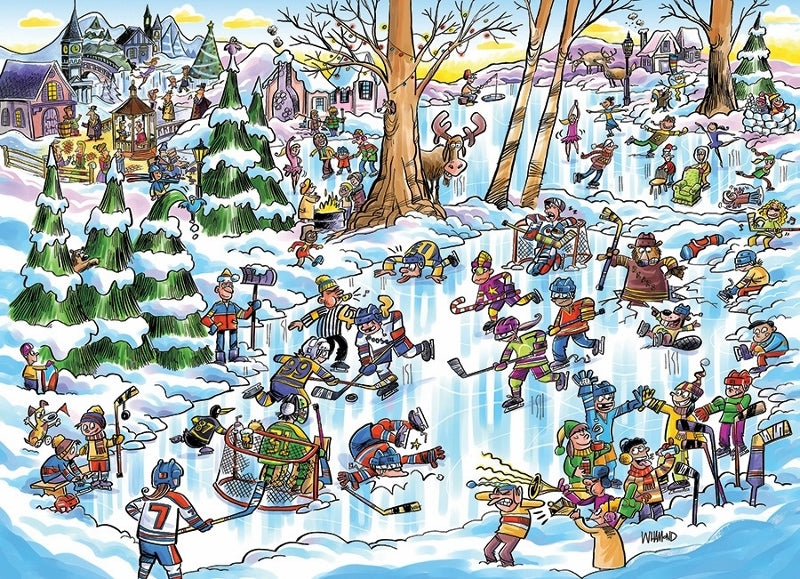 Hockey Town, Doodletown - 1000 piece - Cobble Hill Puzzle