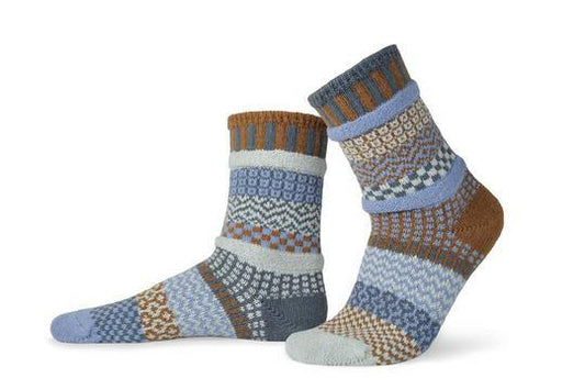 Foxtail - Small - Mismatched Crew Socks - Solmate Socks