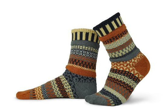 Nutmeg - Large - Mismatched Crew Socks - Solmate Socks