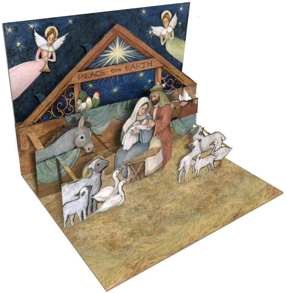 Lang Christmas Cards Pop-Up - Nativity - 8 per Box - 5" x 6.5"