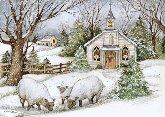 Lang Christmas Cards Petite - Grazing Morning - 12 per Box - 5" x 3.5"