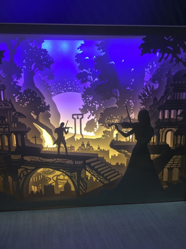 Musical Fairy - Paper Art Led Light Box