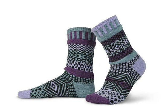 Wisteria - Small - Mismatched Crew Socks - Solmate Socks