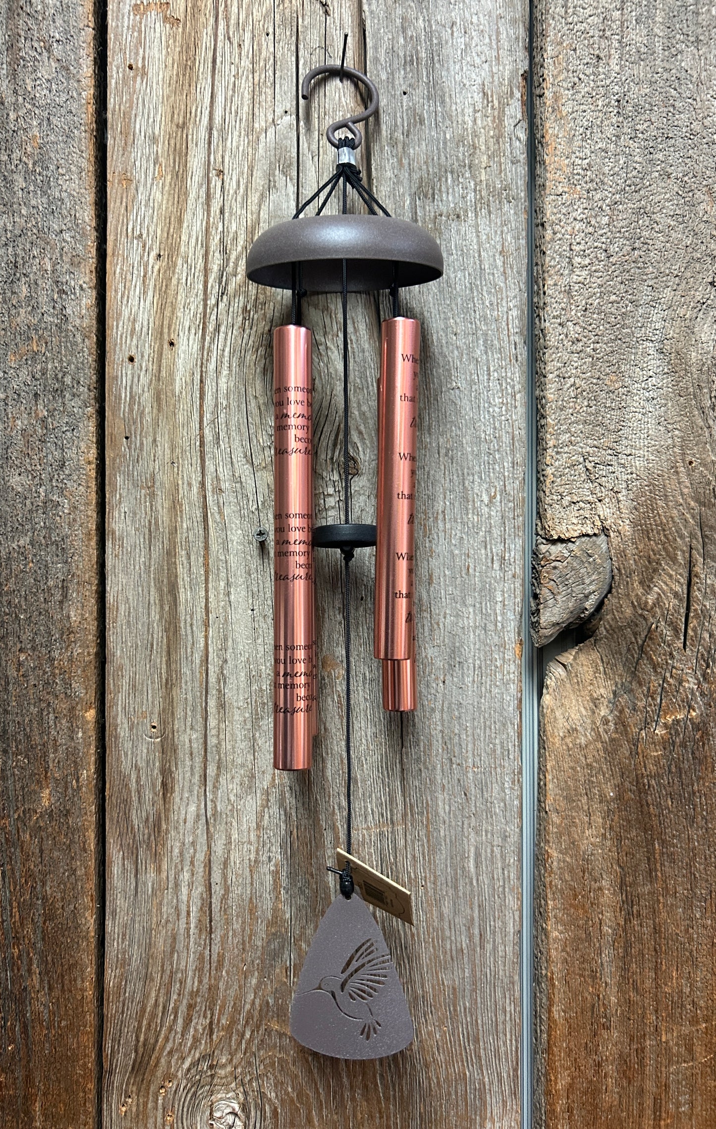 Chime - 21" - When someone you love becomes a memory, that memory becomes a tresure... - Copper Coloured Tubes - Memory Sonnet Series