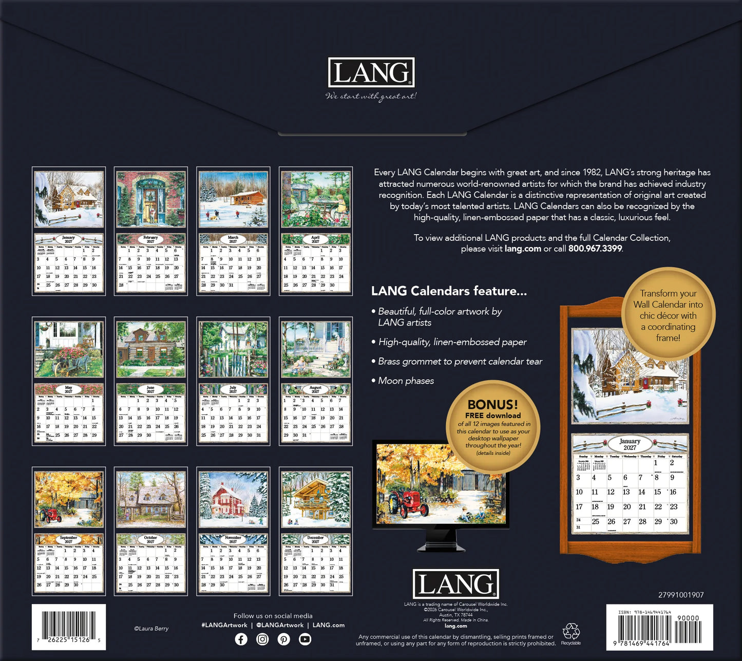 Lang Calendar - Country Welcome - Laura Berry