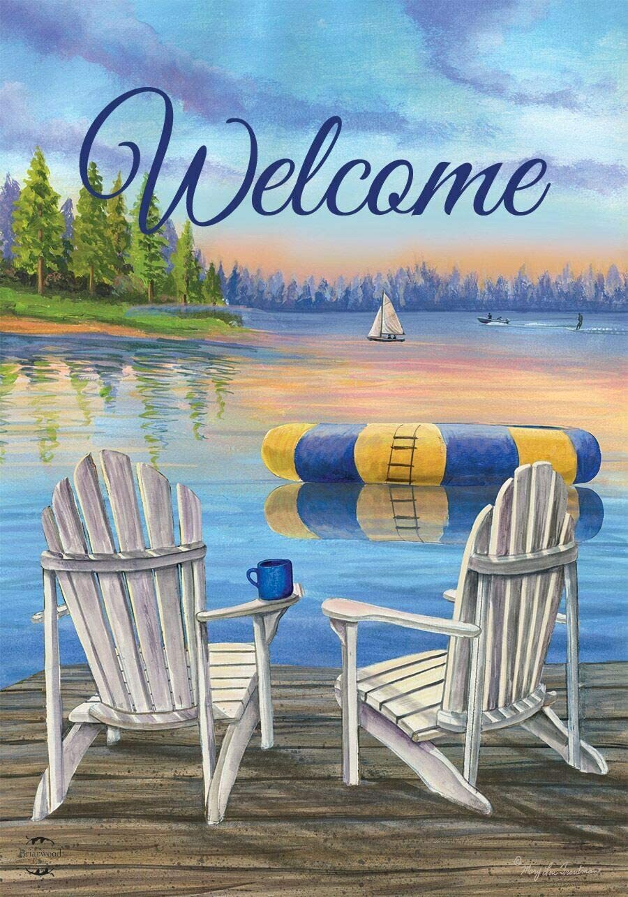 Waterfront Retreat Welcome - Garden Flag - 12.5 " x 18"