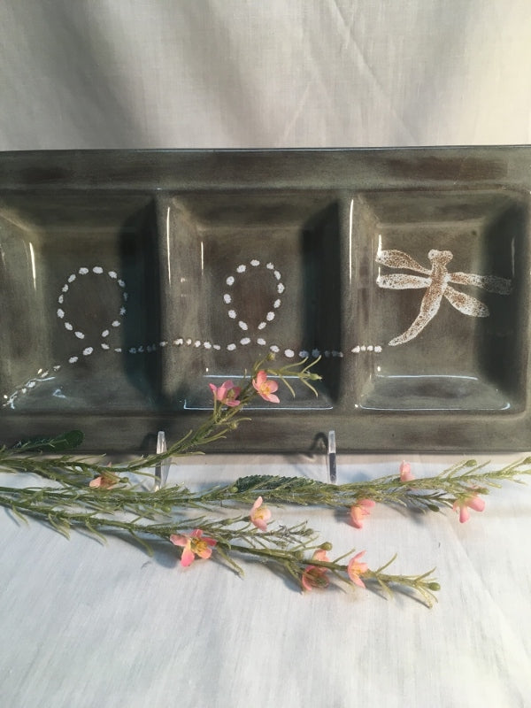 3 Section Tray - Dragonfly - Canadian Handmade by Ed Lucier