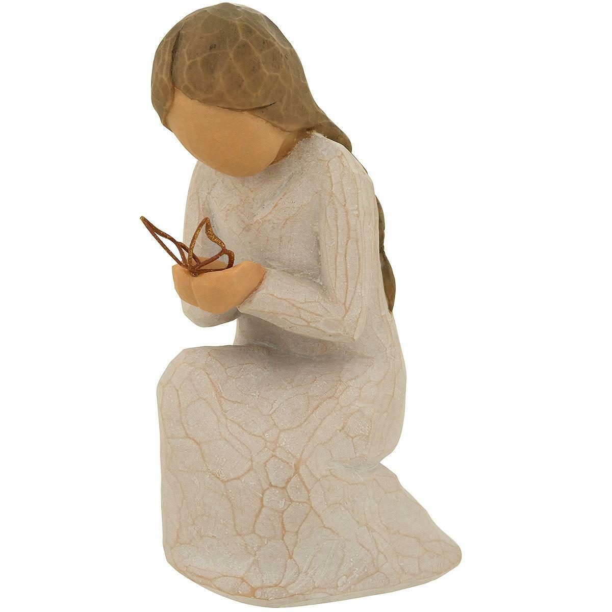 Willow Tree: Quiet Wonder, young girl kneeling with butterfly