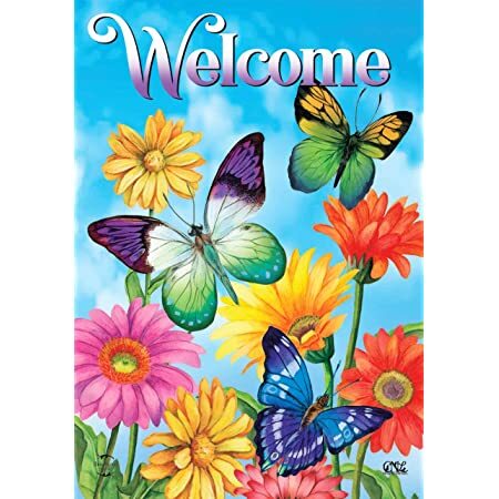 Fluttering Butterflies - Garden Flag - 12.5 " x 18"