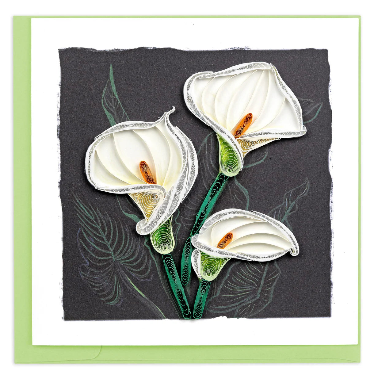 Quilling Card - Calla Lily - handcrafted - Blank inside