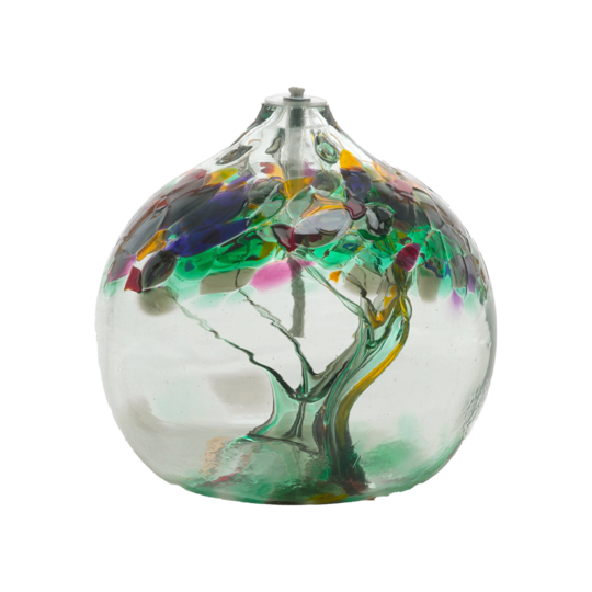 Oil Lamp Friendship Ball - REMEMBRANCE - Tree of Enchantment 6" - Canadian Blown Glass
