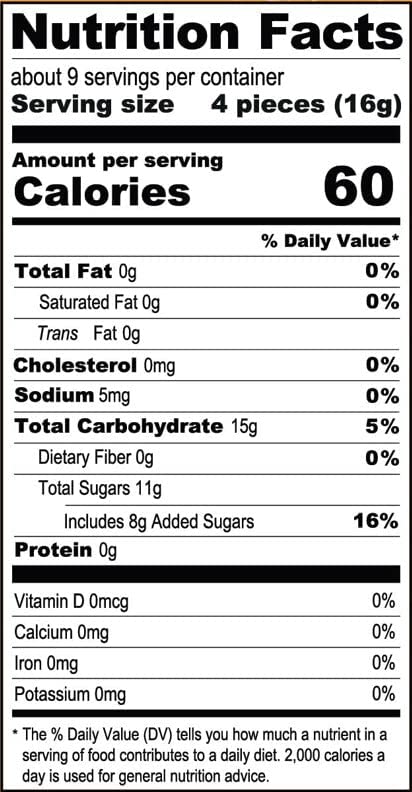 Ginger Chews - Tropical Mango - 144 g. - Bali's Best