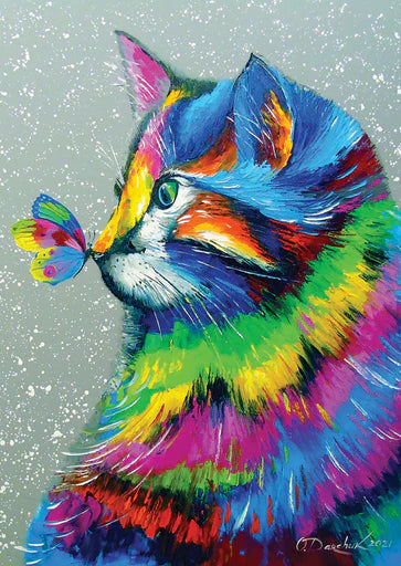 Bright Cat and Butterfly - 1000 Piece - Enjoy Puzzle