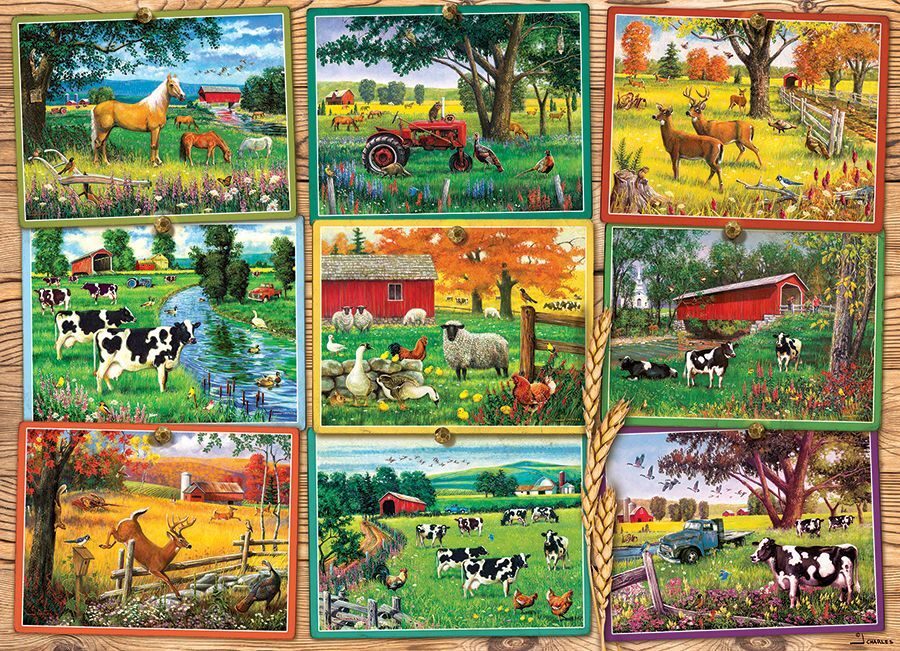 Postcards From The Farm - 1000 Piece Cobble Hill Puzzle