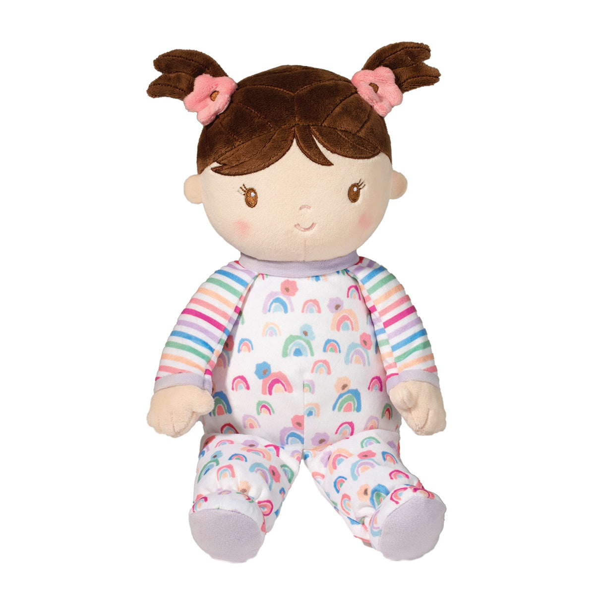 Isabelle Doll - with rainbow striped patterned clothes - Babies First Doll - Douglas Plush