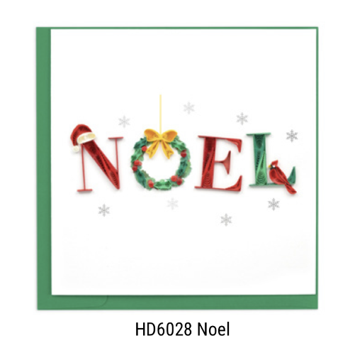 Quilling Card - Christmas - Noel - handcrafted - Blank inside