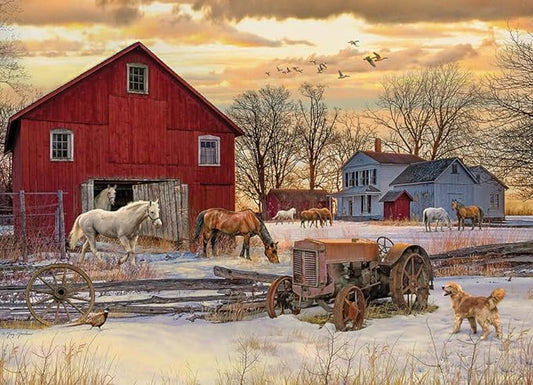 Winter on the Farm - 1000 Piece Cobble Hill Puzzle