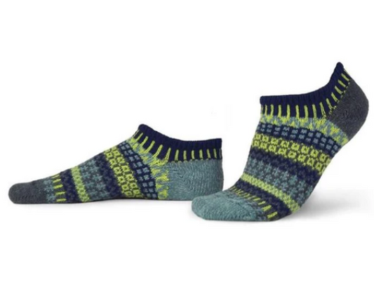Lemongrass - Small - Mismatched Ankle Socks - Solmate Socks