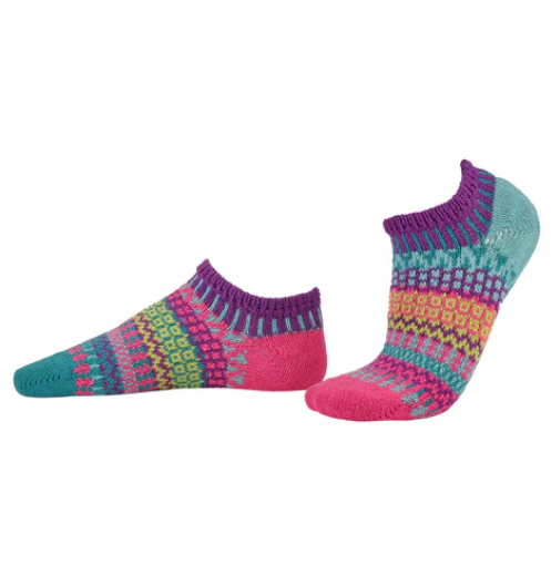 Morning Glory - Small - Mismatched Ankle Socks - Solmate Socks