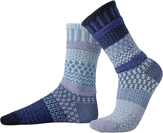 Horizon - Small - Mismatched Crew Socks - Solmate Socks