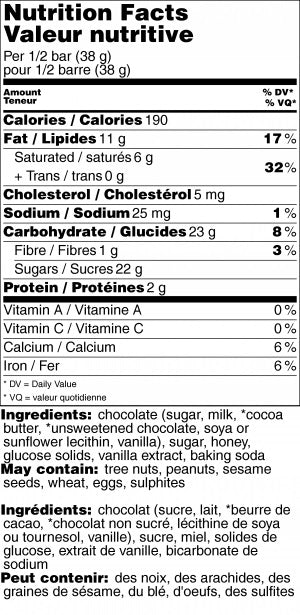 Rogers' Chocolate Bar - Honeycomb Milk Chocolate