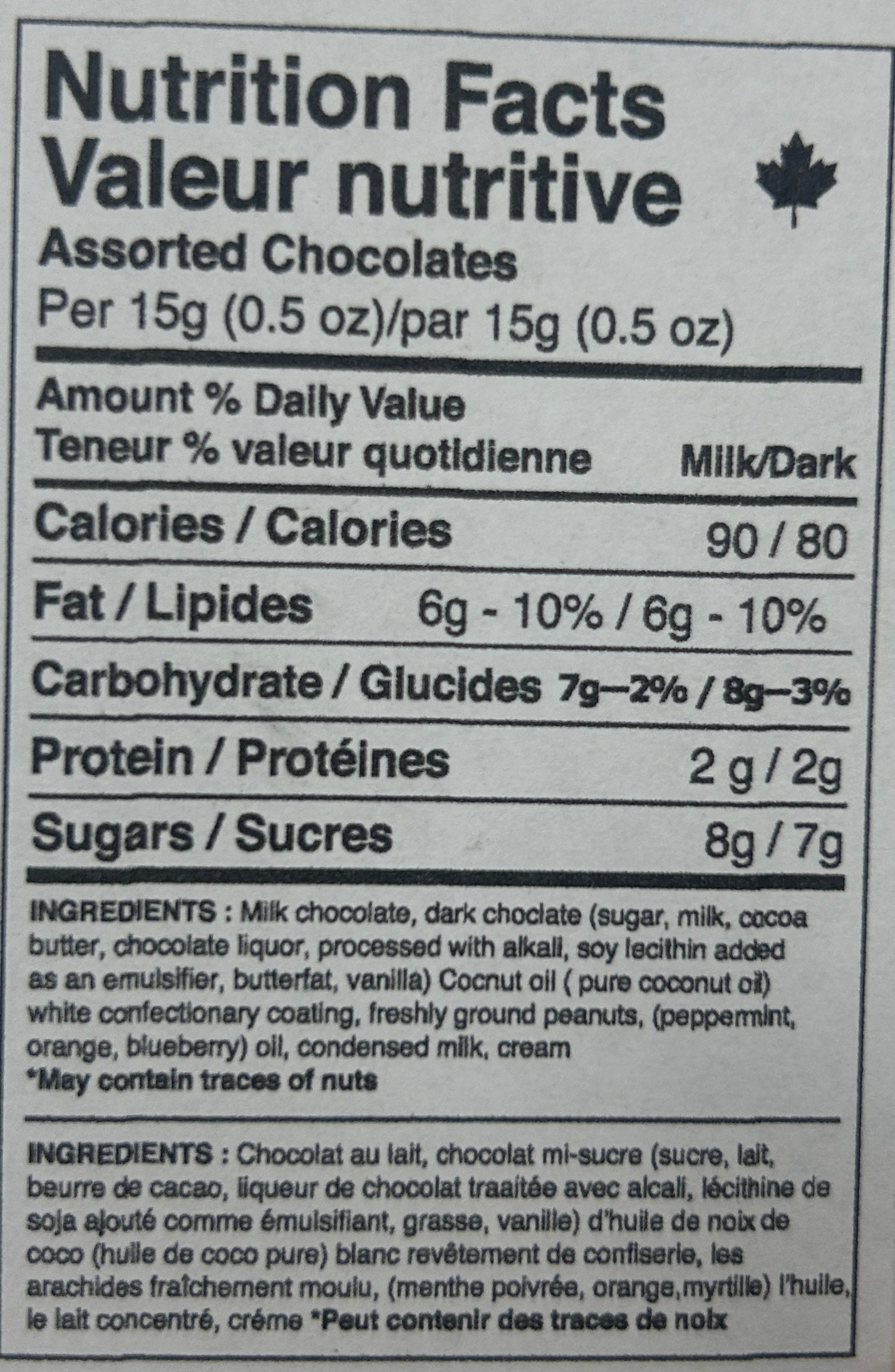 Assorted Chocolates - Milk and Dark - 225g - M. Thompson