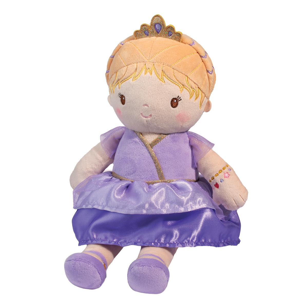 Lyric Princess Doll - with Purple Dress and a Crown - Babies First Doll - Douglas Plush