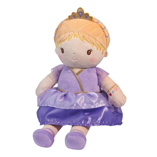 Lyric Princess Doll - with Purple Dress and a Crown - Babies First Doll - Douglas Plush