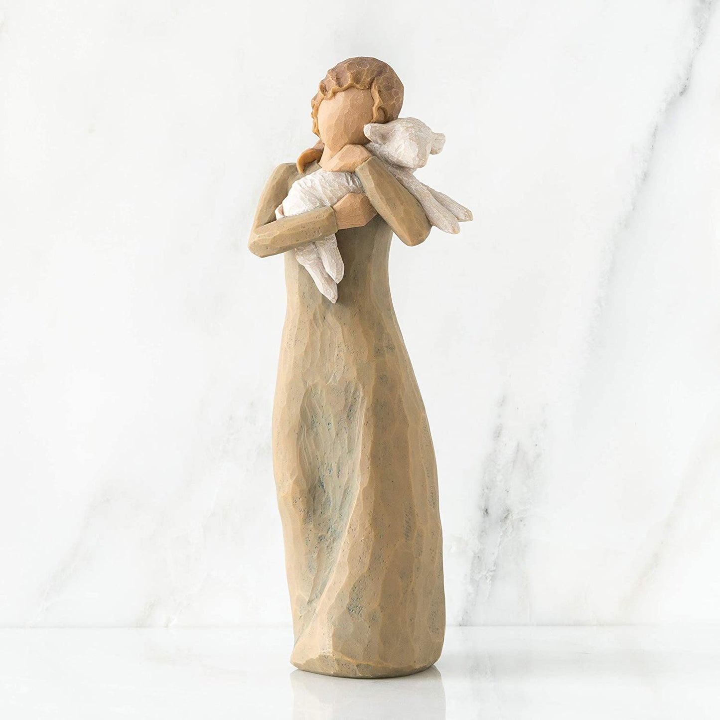 Willow Tree: Nativity Collection - Peace on Earth - Shepherdess with lamb in her arms.