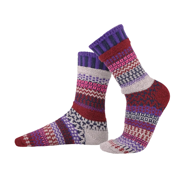 Wunderland - Medium - Mismatched Crew Socks - Solmate Socks