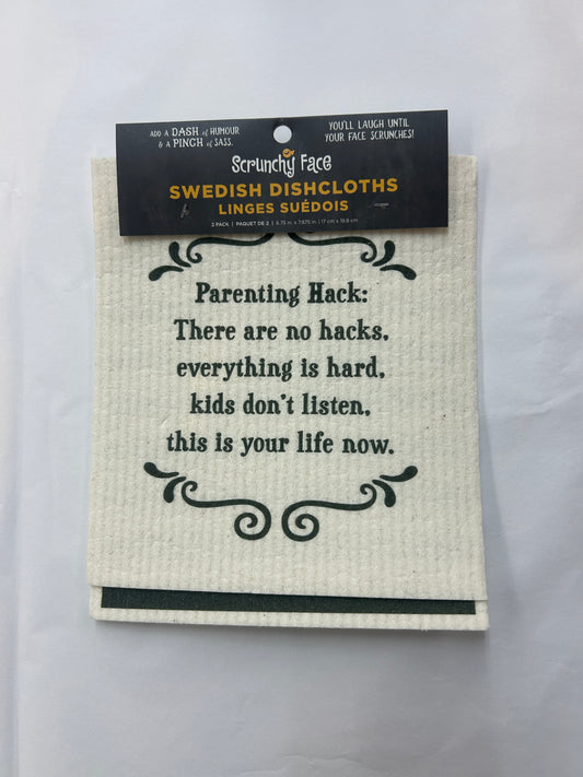 Swedish Dish Cloths - Parenting Hack - Pack of 2 - Scrunchy Face