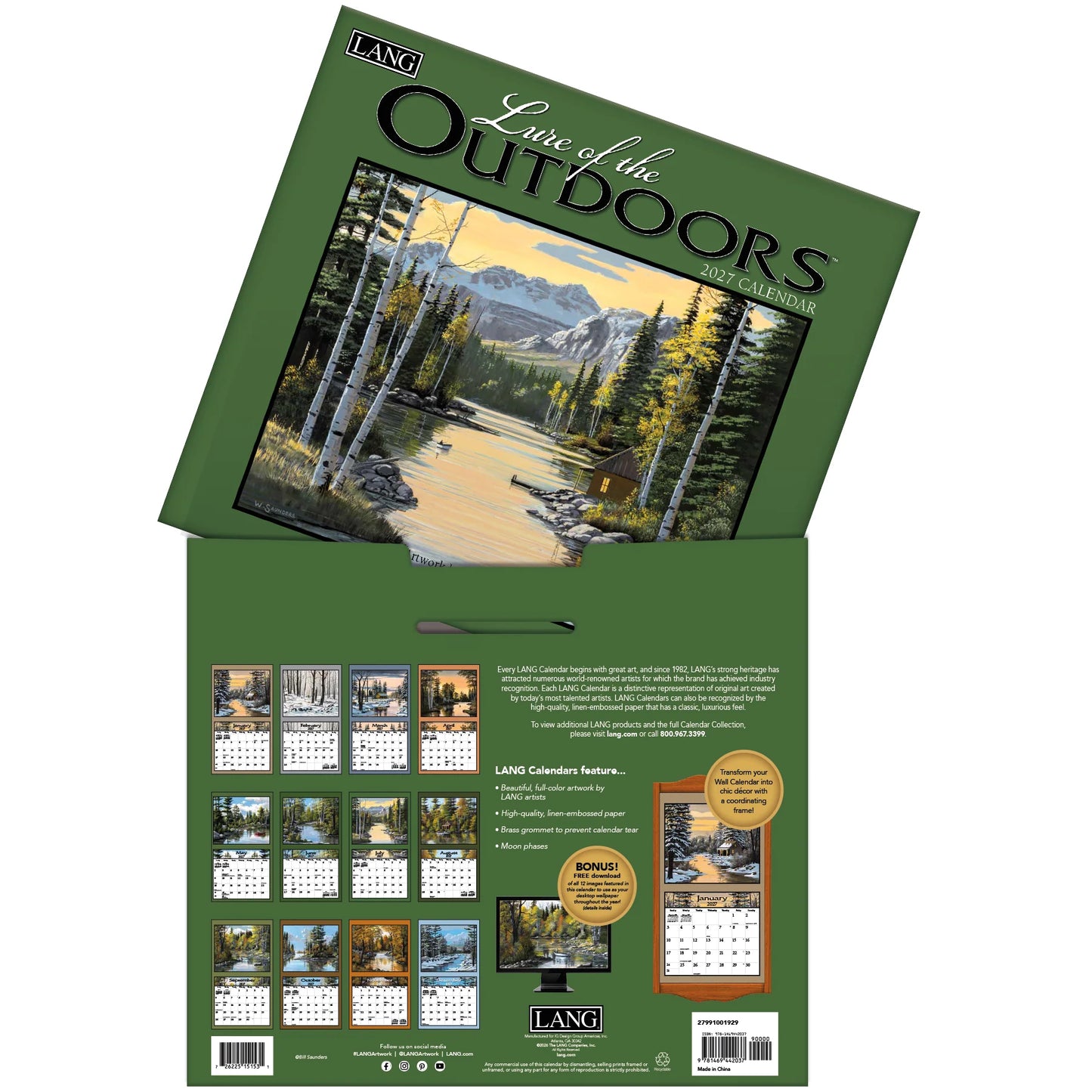 Lang Calendar - Lure of the Outdoors - Bill Saunders