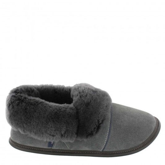 Mens Low-cut - 12/13  Charcoal / Silverfox Fur: Garneau Slippers