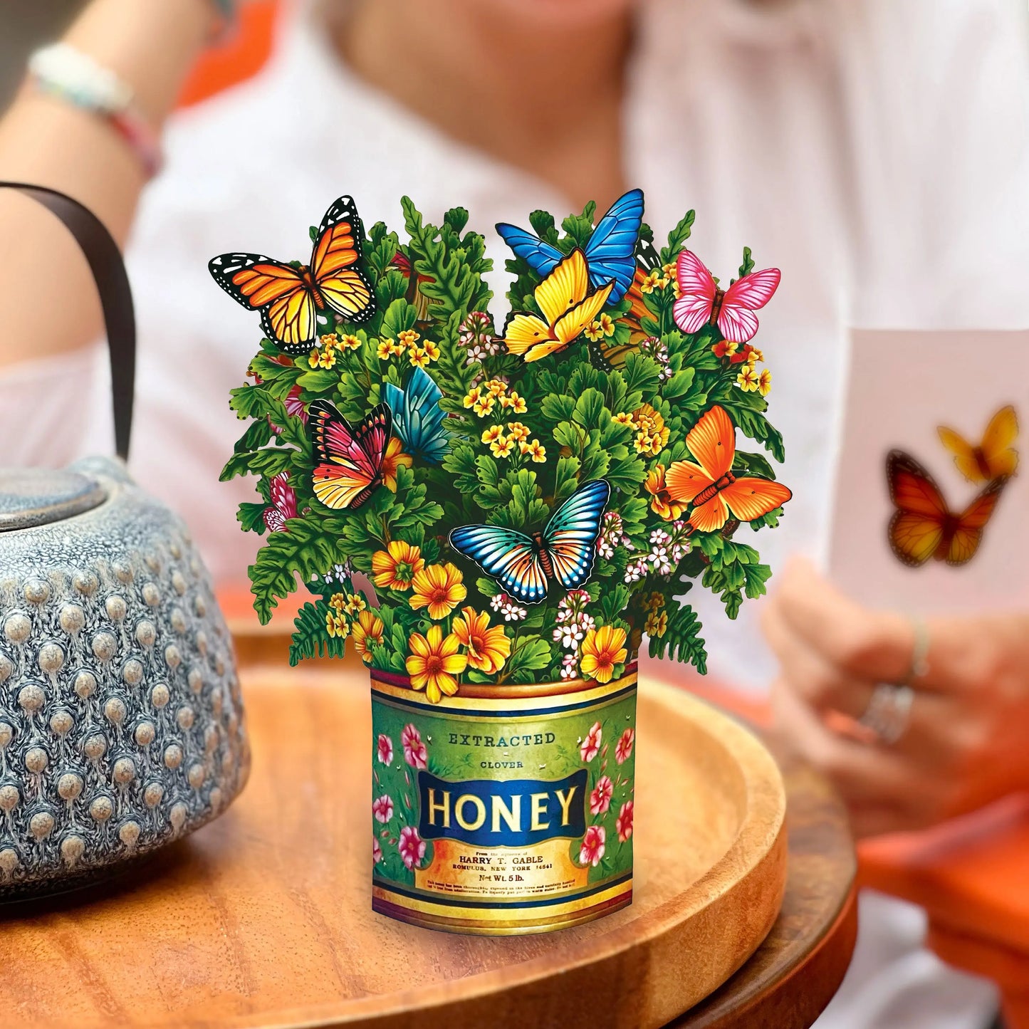 Mini Flower Bouquet Popup Card - Butterflies & Buttercups - Fresh Cut