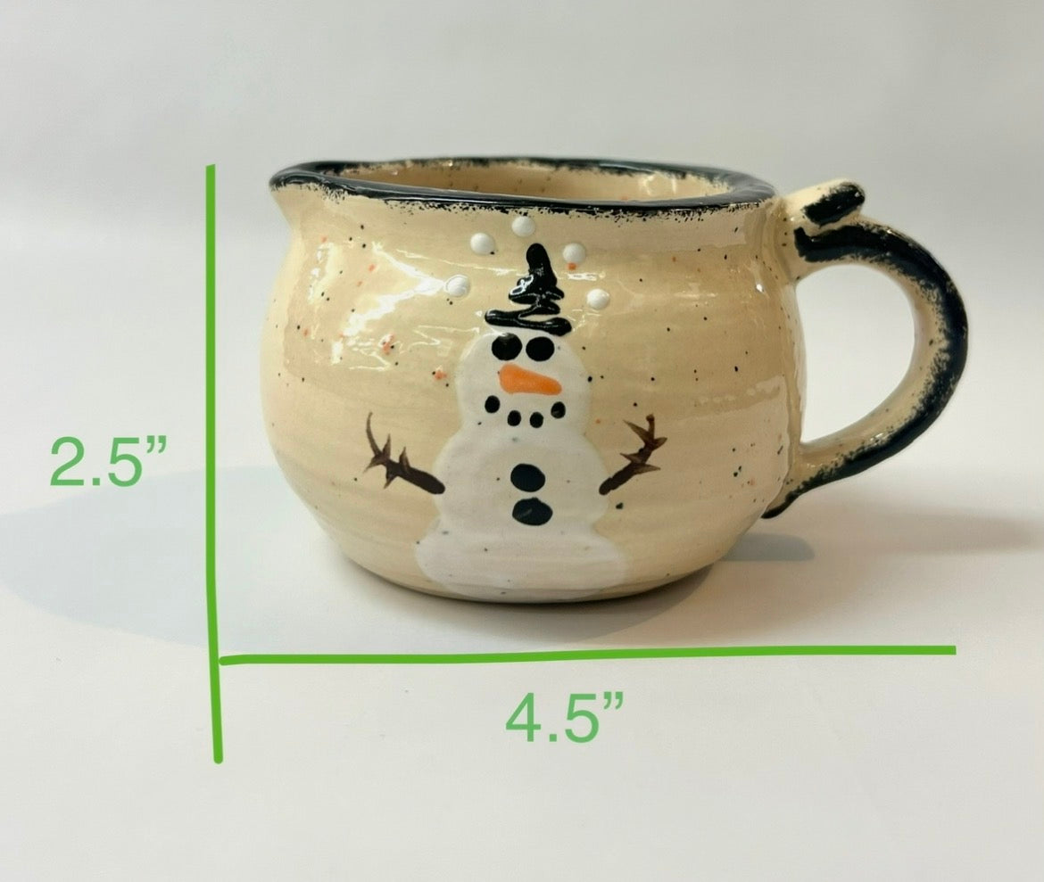 Cream & Sugar Set - Snowman - Canadian Handmade by Ed Lucier