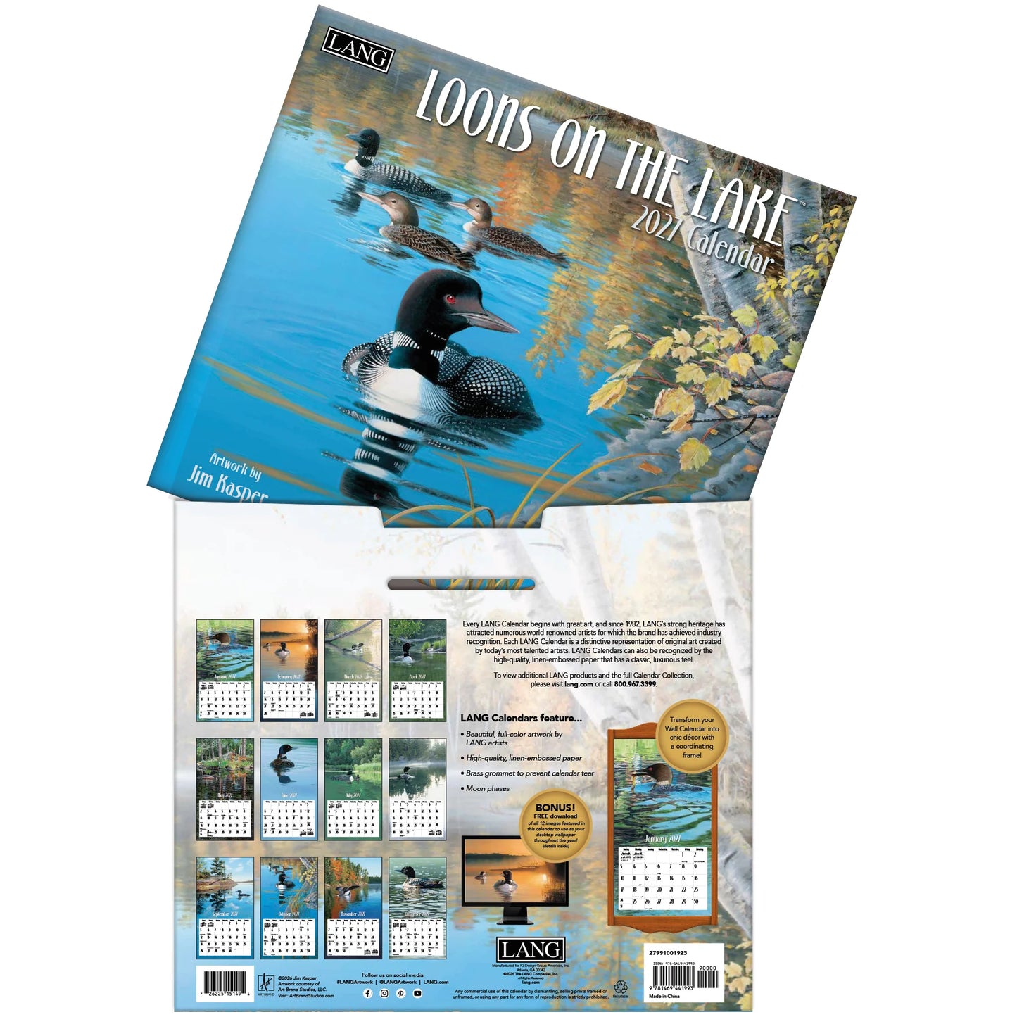 Lang Calendar - Loons on the Lake - Jim Kasper