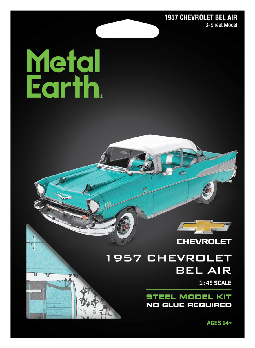 Metal Earth - 1957 Chevrolet Bel Air - 1:49 Scale - Steel Model Kit - 3 Sheet Model