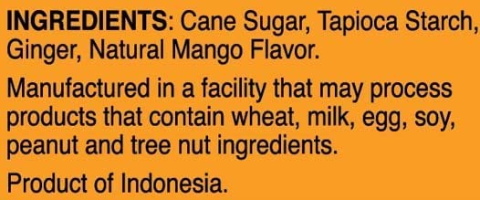 Ginger Chews - Tropical Mango - 144 g. - Bali's Best