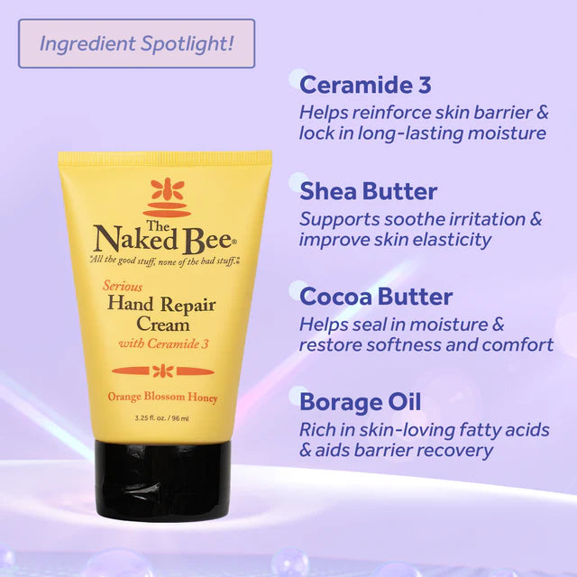 Hand Repair Cream 3.25 oz - Orange Blossom Honey - The Naked Bee
