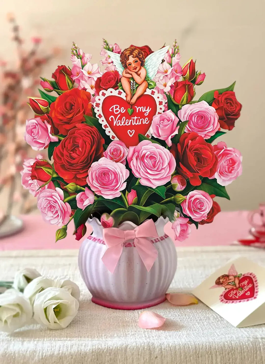 Flower Bouquet Popup Card - Cupid's Valentine - Fresh Cut