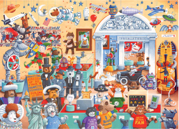 Cats and Dogs Museum - Family Pieces - 350 piece Cobble Hill Puzzle