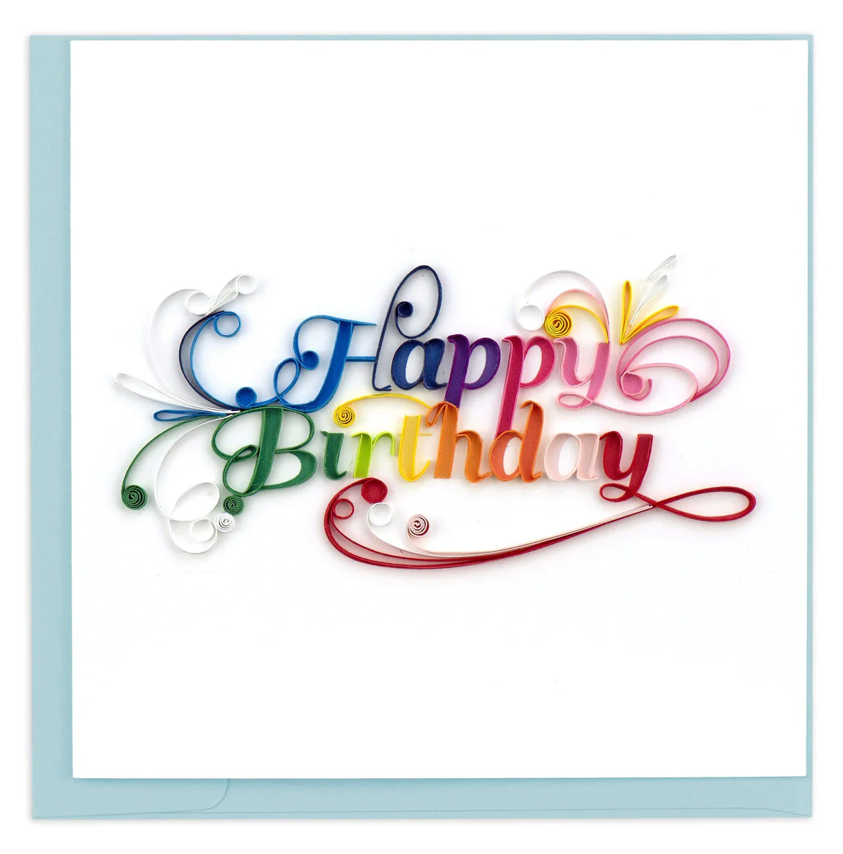 Quilling Card - Happy Birthday - handcrafted - Blank inside